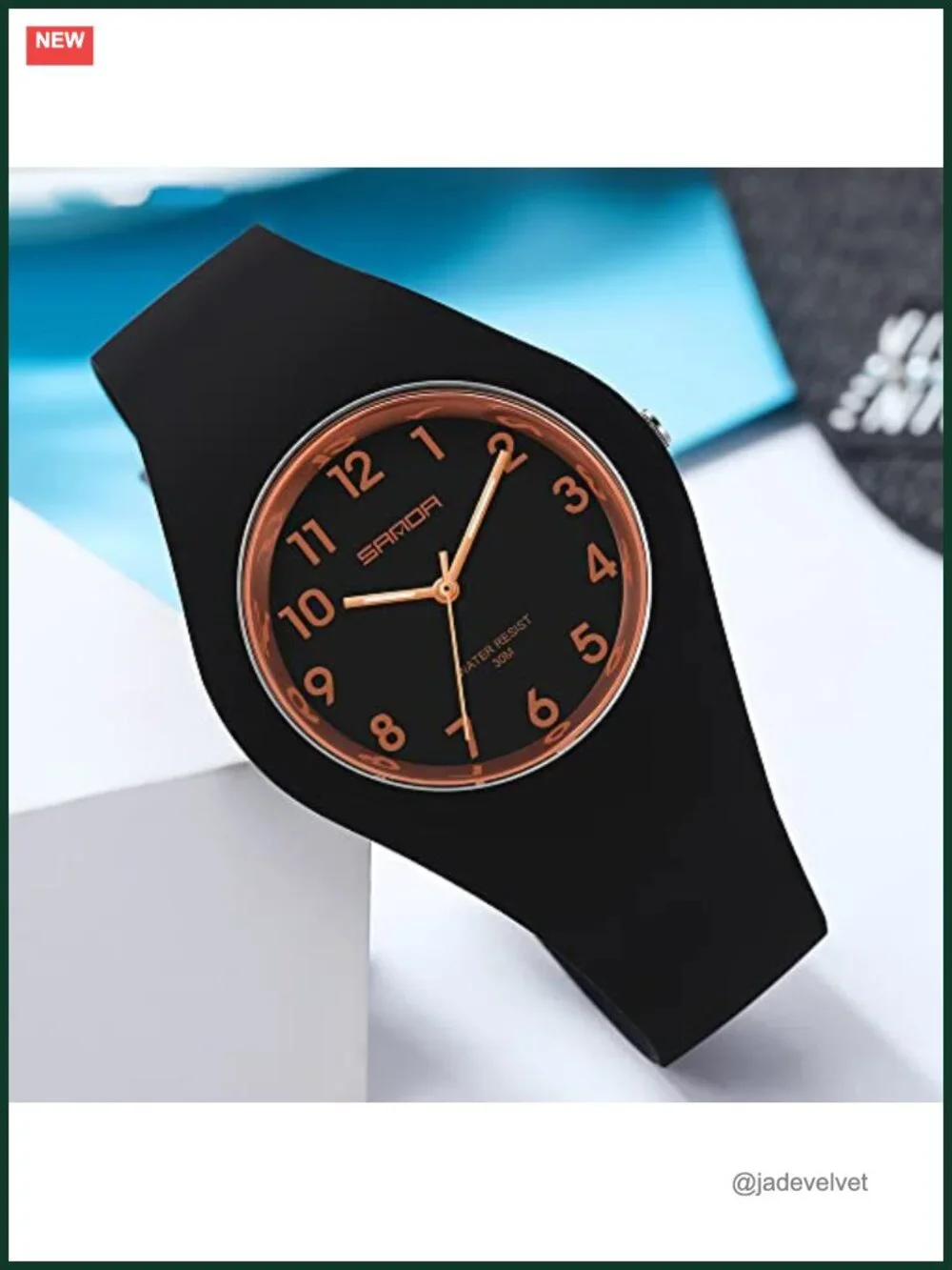 Women's Analog Watch Silicone Jelly Strap Japanese Quartz 3ATM Water Resistant